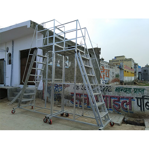 एल्यूमिनियम ट्रॉली स्टेप सीढ़ी