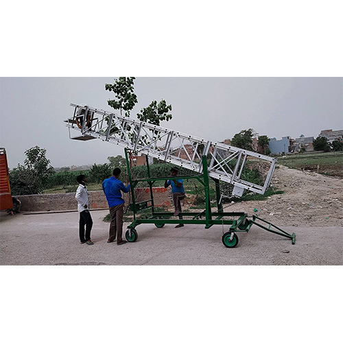 aluminium tiltable Tower ladder with rotational platform.