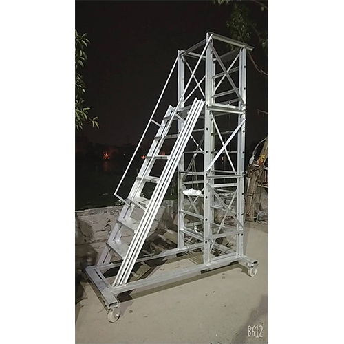 Aluminium Trolly Step tower Ladder - silver ALUMINIUM