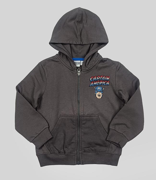 Boys Hooded Full Zipper Sweatshirt