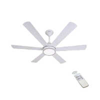 Alina 6 Blades Pearl White With Remote Control Fan - Blade Diameter: 1200 Millimeter (mm)
