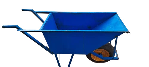 Single Wheel Barrow Construction Trolley - Color: Blue