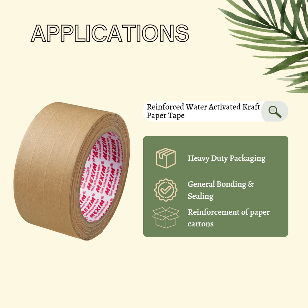 Reinforced Water Activated Paper Tape