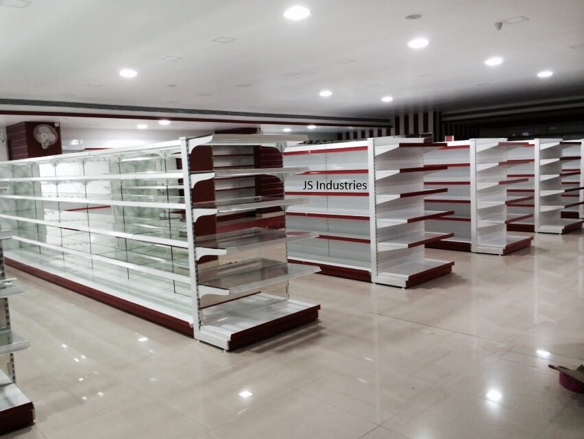 02_Super Market Display Racks - Color: White+Red