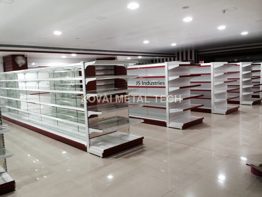 02_Super Market Display Racks - Color: White+Red