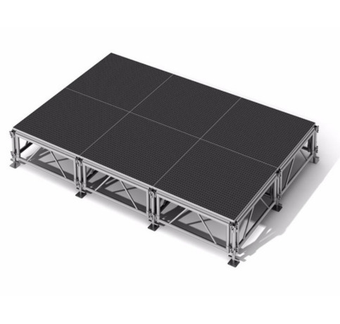 Aluminum Outdoor Stage System - Color: Black
