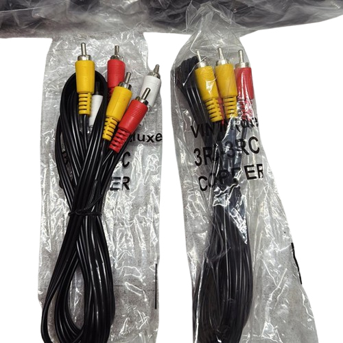 3RCA ऑडियो वीडियो केबल