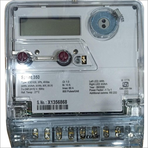 3 Phase Electronic Energy Meter - Color: Grey