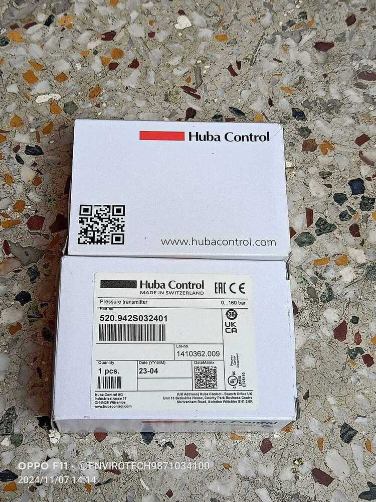 Huba Pressure Transmitter Model 520.942S032401 RANGE 0-160 BAR