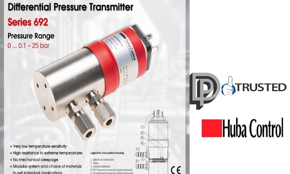 Huba Control Differential Pressure Transmitter Model 692.914007141 Range : 0-1.6 BAR