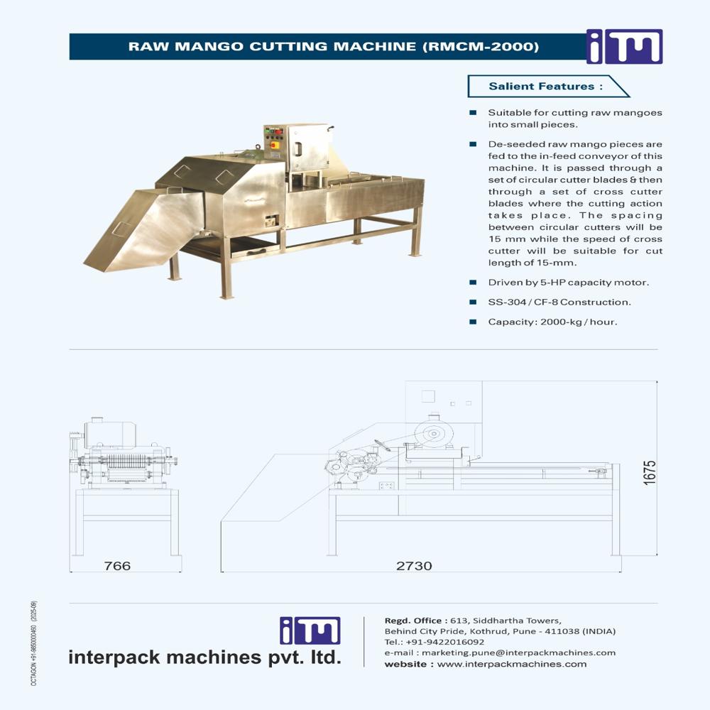 2000KG Raw Mango Cutting Machine