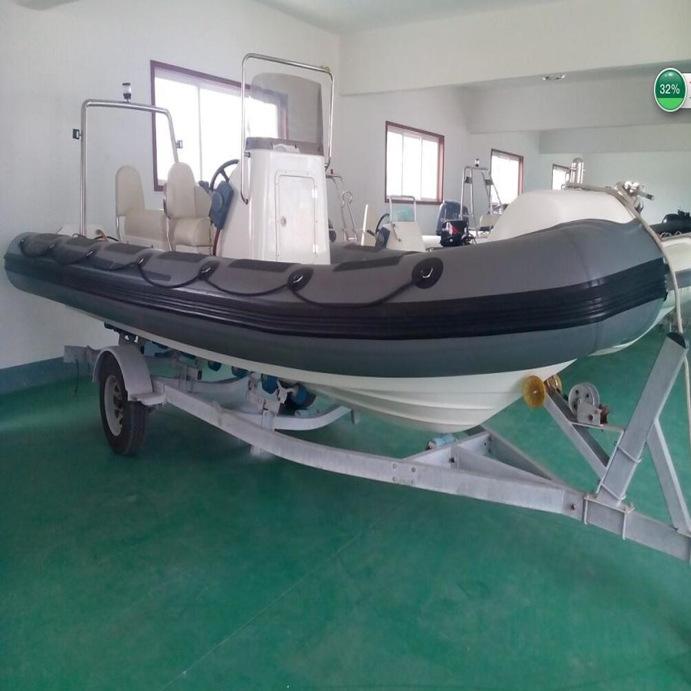 Rigid Inflatable boat, Marine boats, RIB BOAT 620cm/20ft (Fiberglass hull + inflatable tube)