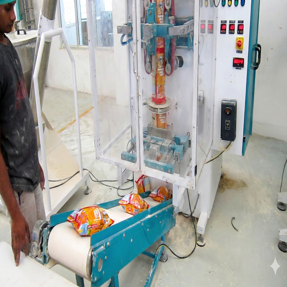 Semi-automatic Powder Packing Machine - 220v Electric, Adjustable Filling Mechanism For 100g To 10 Kg Capacity | Plc Control, Heavy Duty Design