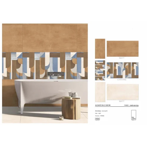 9mm Glazed Vitrified Floor Tile - Square, Different Sizes, Brown | Tough, Stain-resistant, Moisture-proof, Scratch-resistant, Low-maintenance