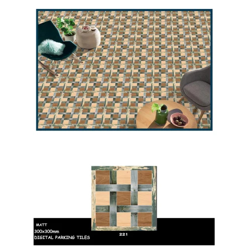 Green Parking Tiles - Ceramic, 12x12 Inches, Vibrant Green | 8 Mm Thick, Slip-resistant, Matt Finish, Easy To Install And Maintain