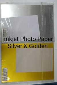 Golden & Silver Sheets Photo Paper - Color: White