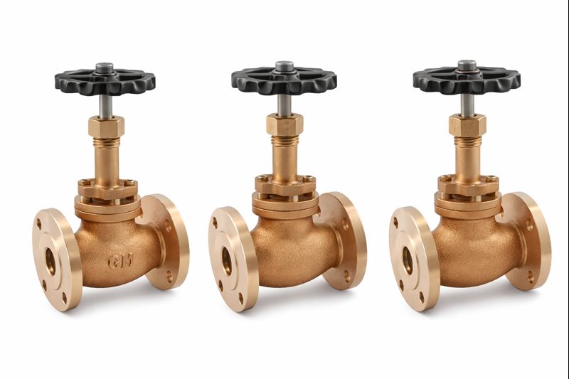 Bronze Union Bonnet Globe Valve Flanged Ends - Port Size: 15 Mm