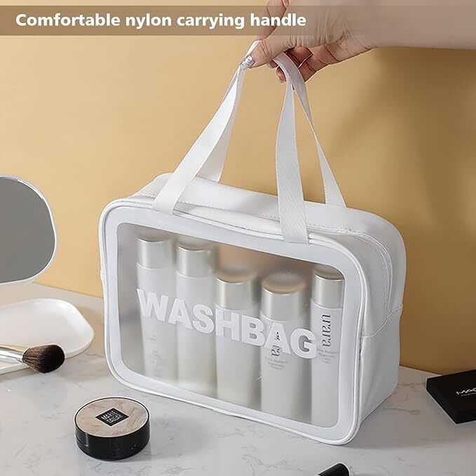 Transparent Travel Wash Bag Set