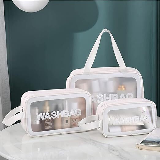 Transparent Travel Wash Bag Set