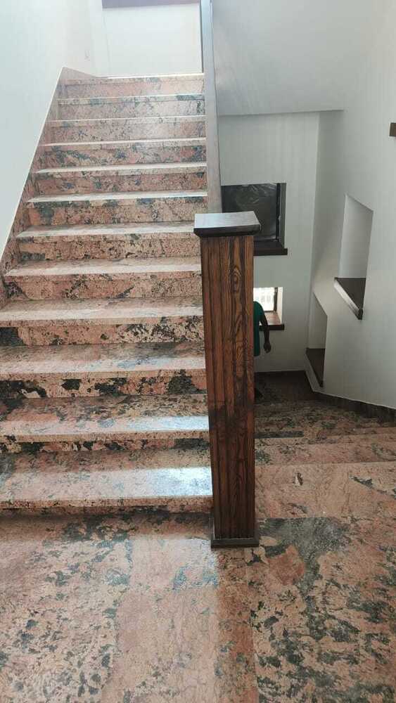 Wooden staircase steps