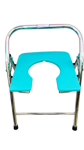 Foldable Commode Chair - Color: Blue