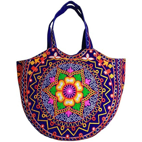 Ary Work Indian Ethnic Tote Bag - Color: Multicolor