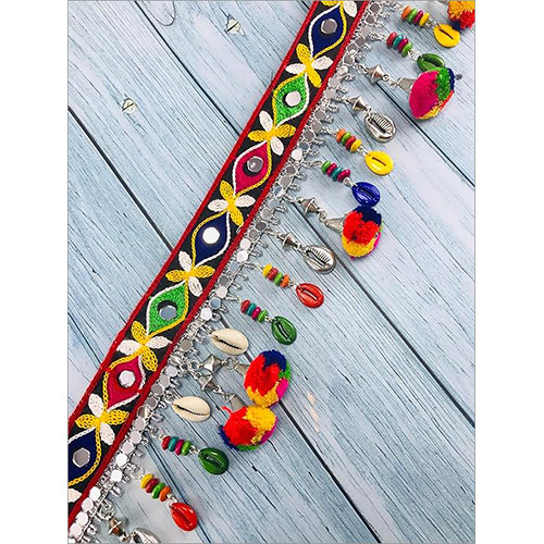 Waist - Belt Embroidery Mirror Work Banjara Kamar Bandh - Color: Multicolor