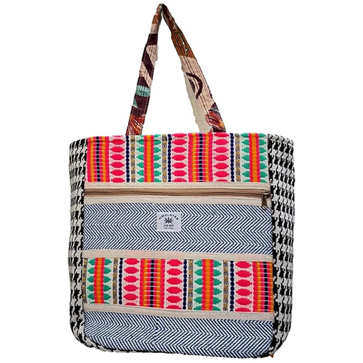 Hempfront Chain Tote Bag - Color: Multicolor