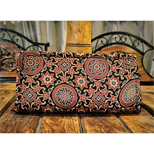 Ajrakh Cotton Clutch - Color: Multicolor