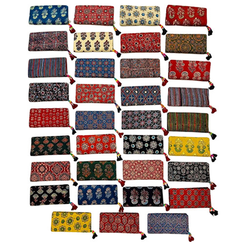 Handmade Original Ajrakh Clutch - Color: Multicolor