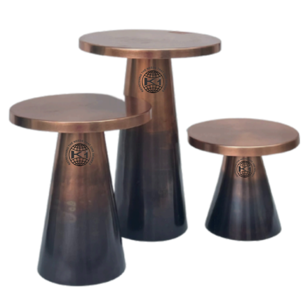 Klara Metal Mushroom Style Riser - Color: Brown & Golden