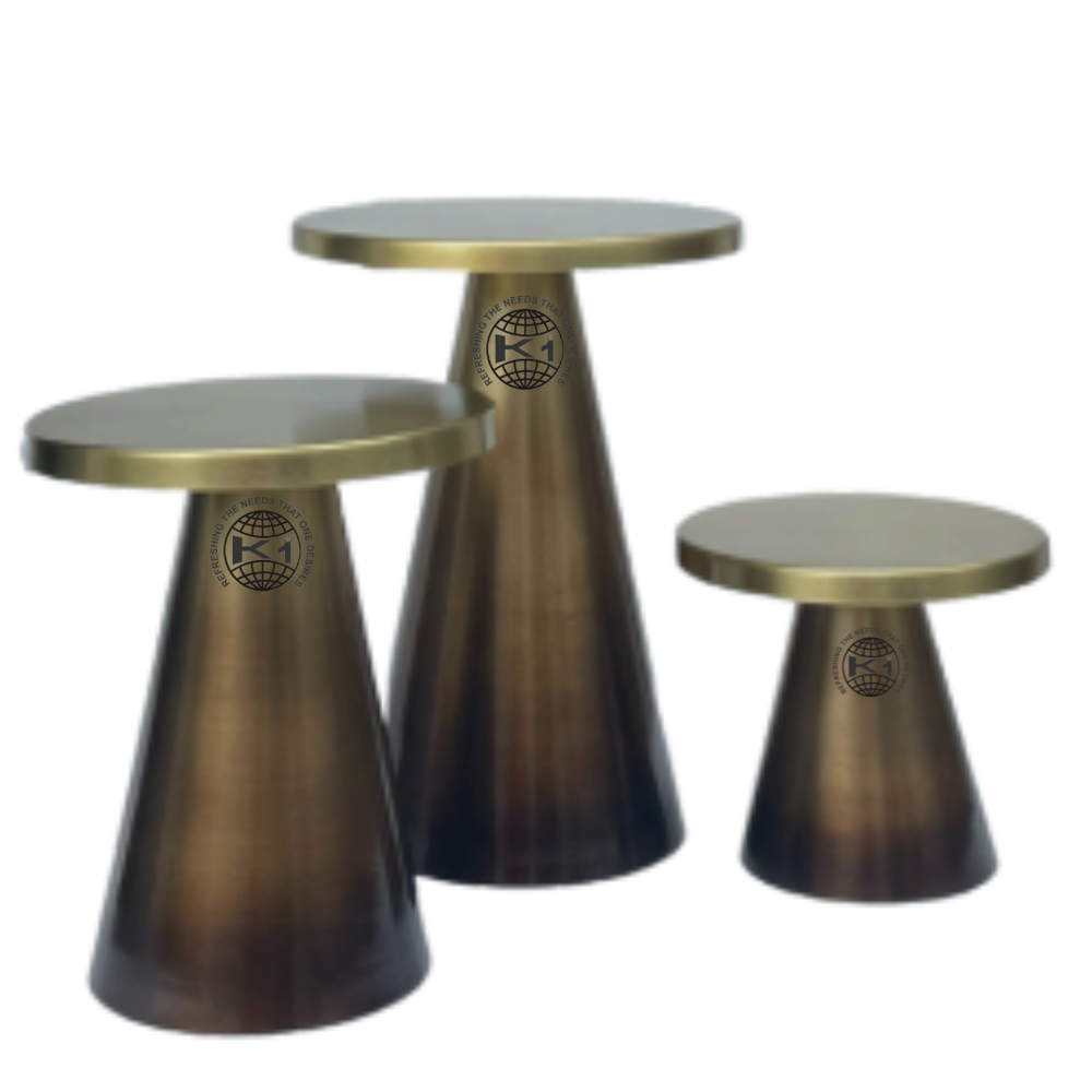Klara Metal Mushroom Style Riser - Color: Brown & Golden
