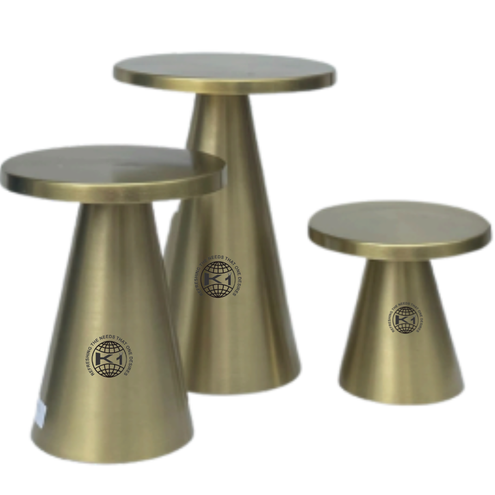 Klara Metal Mushroom Style Riser - Color: Brown & Golden