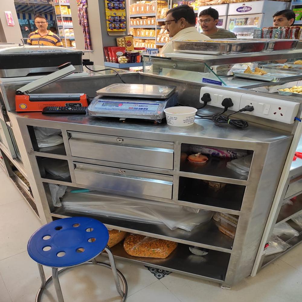 SS Work Table With Drawers