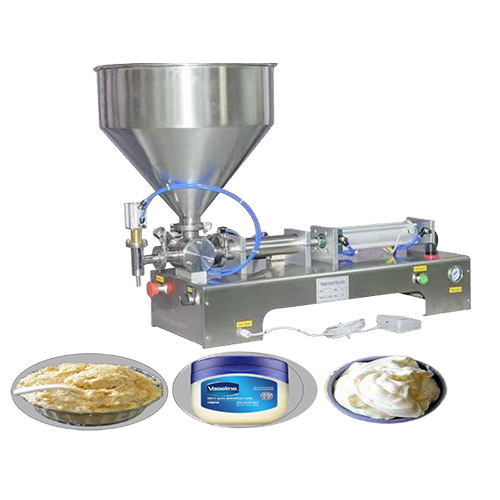 Semi Automatic Double Head Paste Filler Machine