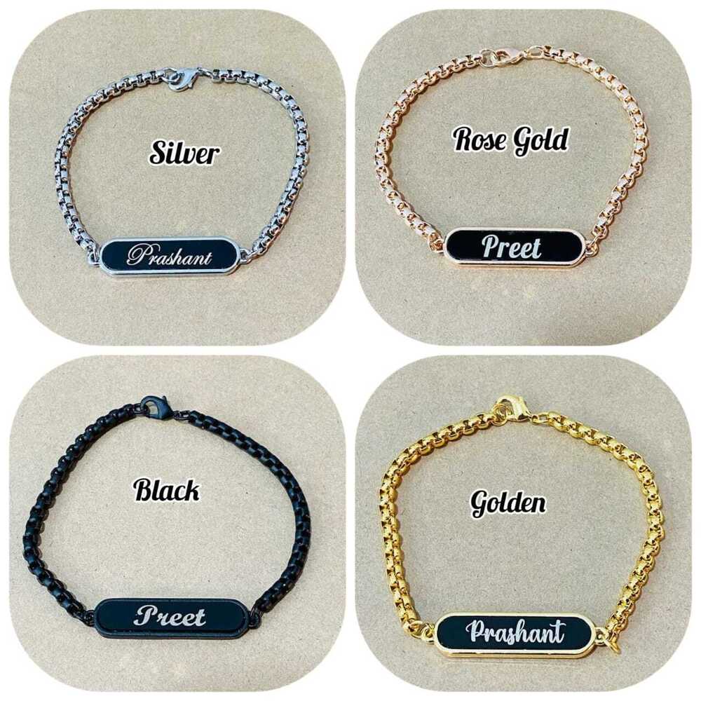 Arcylic Plate Hook Chain Bracelet - Color: Multicolor