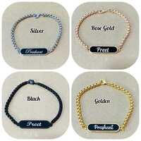 Arcylic Plate Hook Chain Bracelet - Color: Multicolor