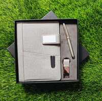 Fabric Diary, Pen And Keychain - Color: Grey