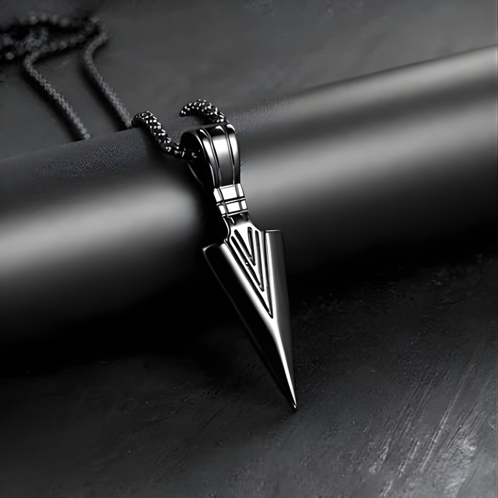 Arrow Head Metal Locket - Color: Black
