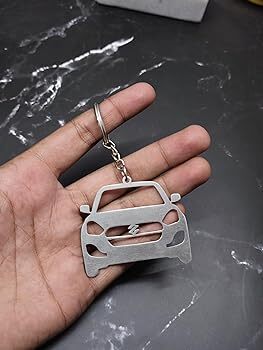 Customizable Car Keychain - Color: Silver