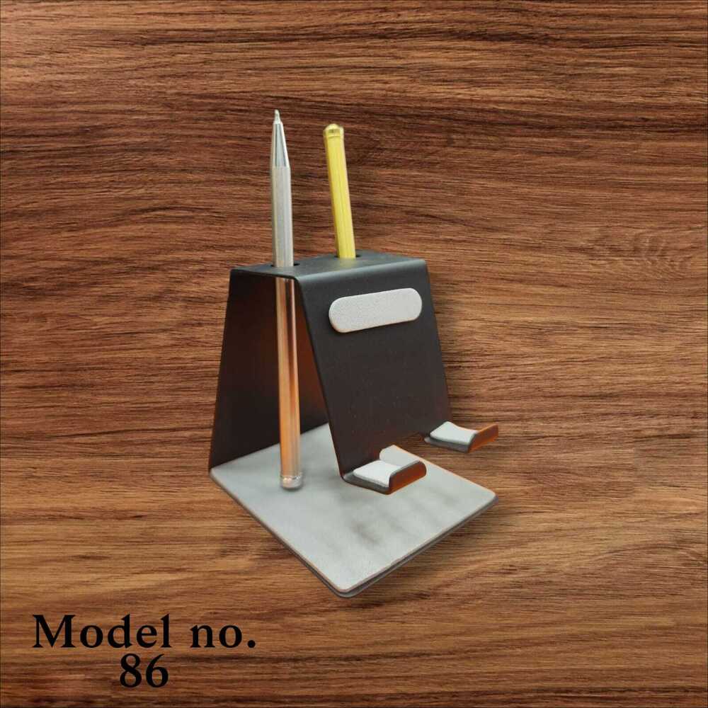 Mobile Holder With Pen Holder - Color: Silver