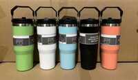 900 Ml Tumbler With Handle Water Bottles With Straw Lid