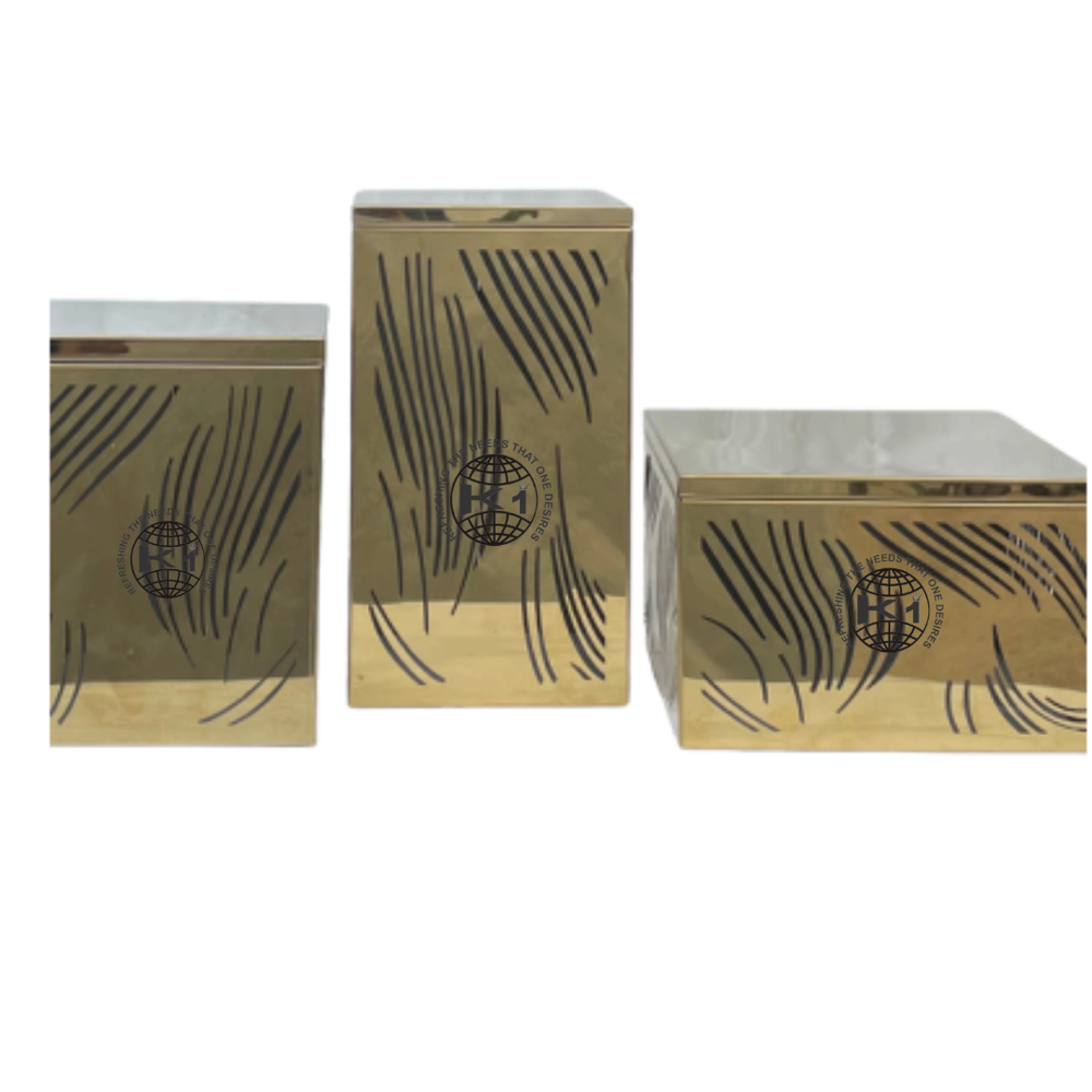 Set of Rose Gold Laser Cut Buffet Riser