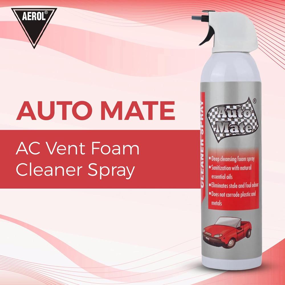 AEROL AUTO MATE AC Vent Foam Cleaner Spray for Car, Grade 2199