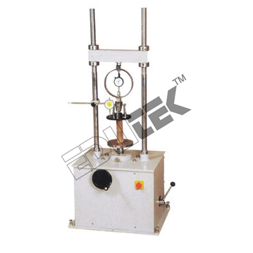 Unconfined Compression Tester Proving Ring Type - Steel, Cap. 5000kg, Strain Rates: 1.25, 1.5, 2.5mm/min | For Soil And Rock Testing, 230v Ac Power Supply