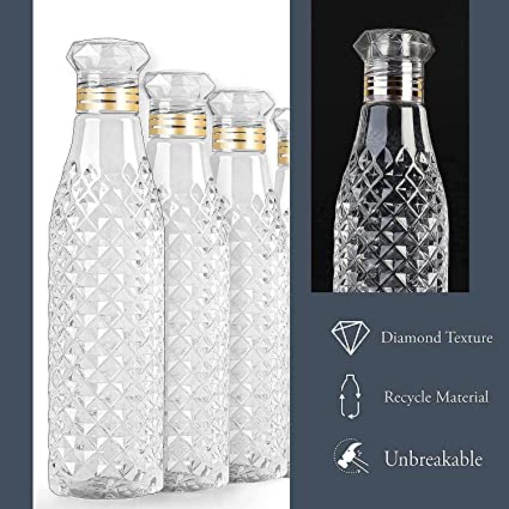 Diamond Pattern Plastic Water Bottles