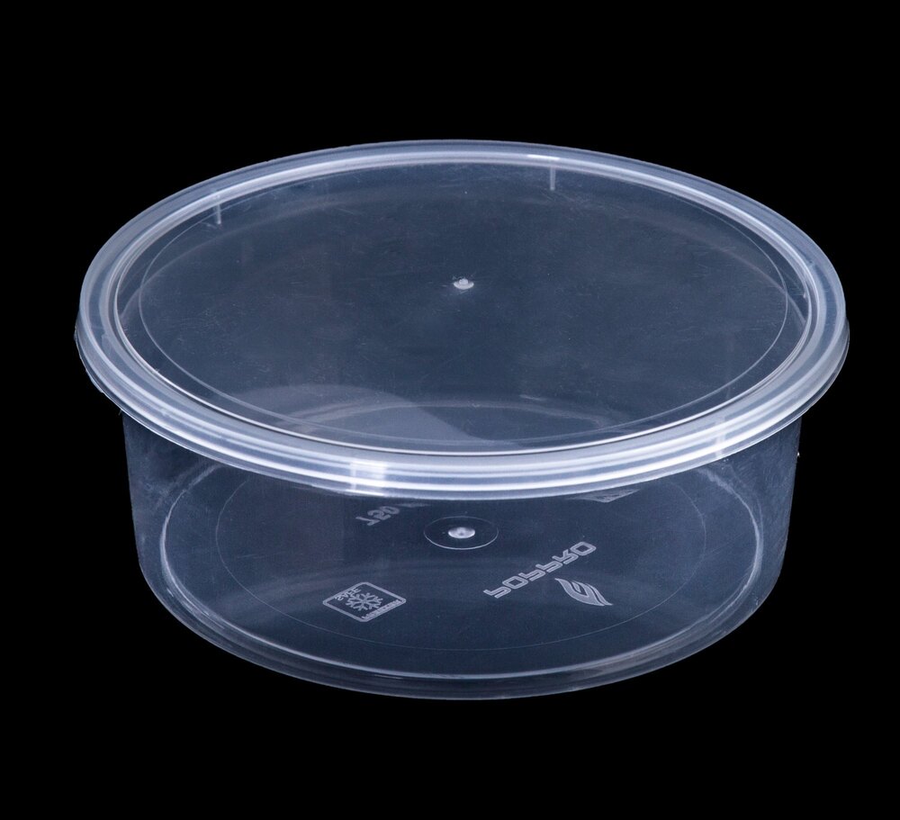 Plastic Round Container - High-quality Plastic, Transparent And Green, Airtight Seal, Microwave-safe, Dishwasher Safe, Ideal For Food Storage