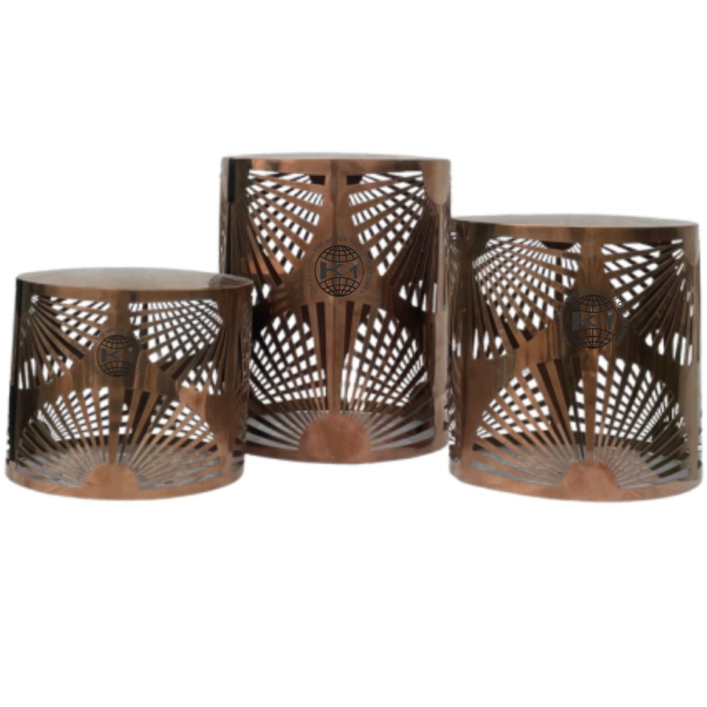 SS Steal Round Set of 3 Riser Set, For Hotel