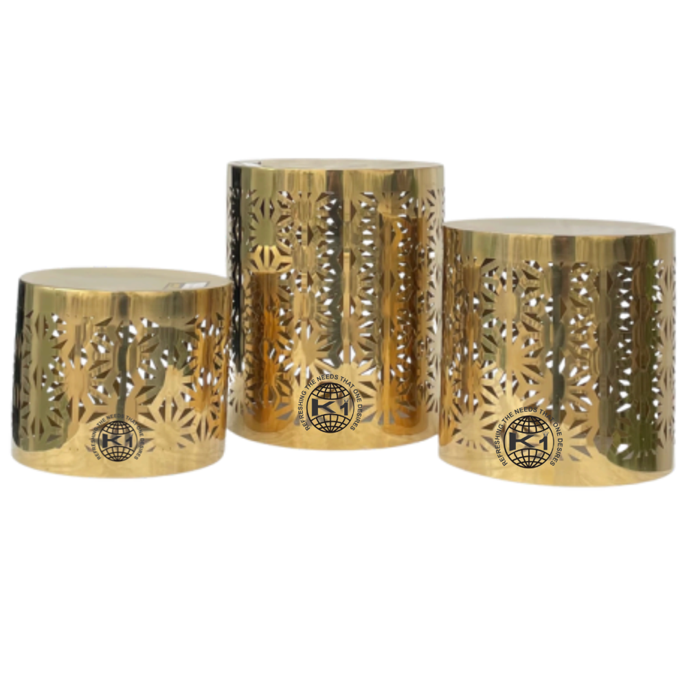 SS Steal Round Set of 3 Riser Set, For Hotel