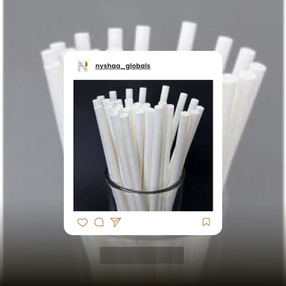white premium paper straw